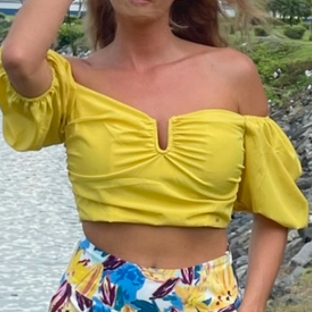 Yellow Crop top